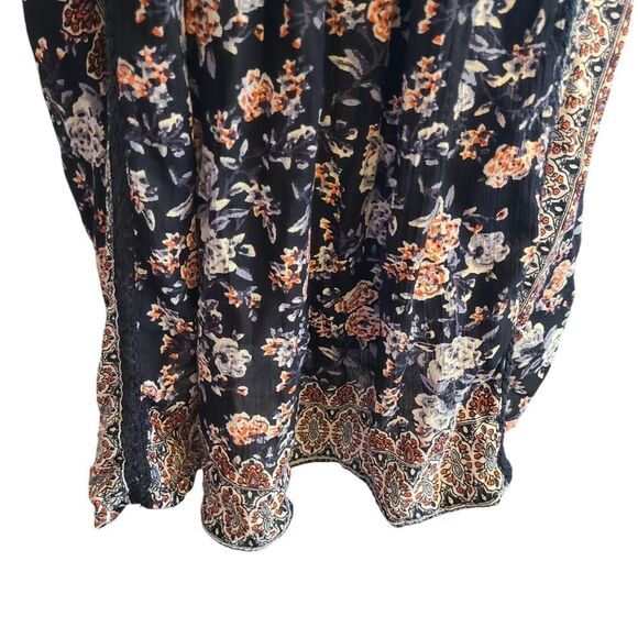 ETC Tunic Floral Bohemian Hippie Flowy Sz L - Picture 6 of 16